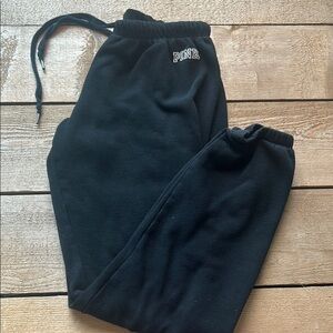 PINK Victoria's Secret Black Sweatpants Small/ 68A  Relaxed Fit Joggers